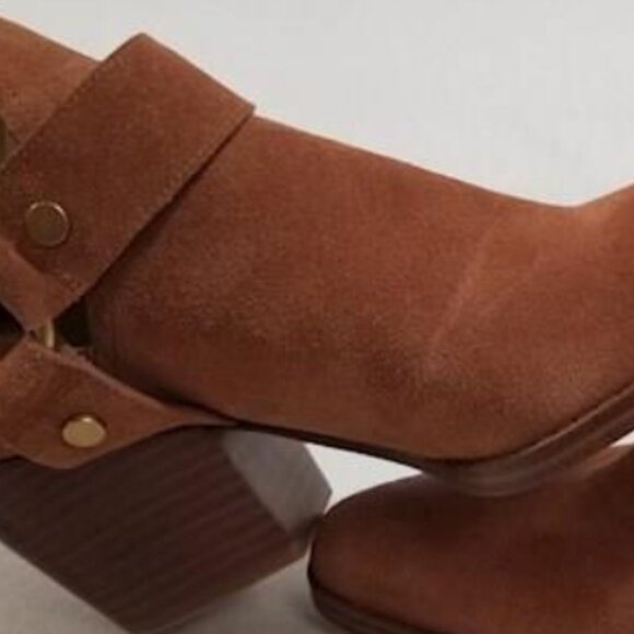 Michael Michael Kors Pamela Booties Color Luggage Suede Size 7M NWOB - Picture 3 of 10